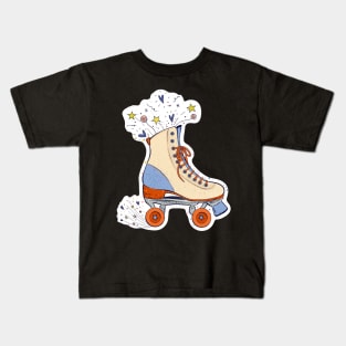 Retro Rollerskate Kids T-Shirt